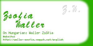 zsofia waller business card