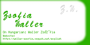 zsofia waller business card